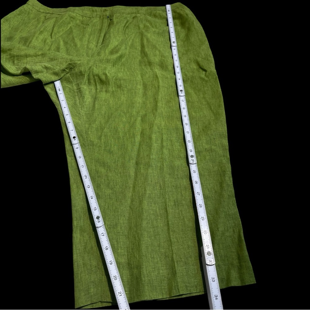 Style & Co 2pc Linen Pant Suit Set Green Blazer Pants 24W Plus - Picture 9 of 14